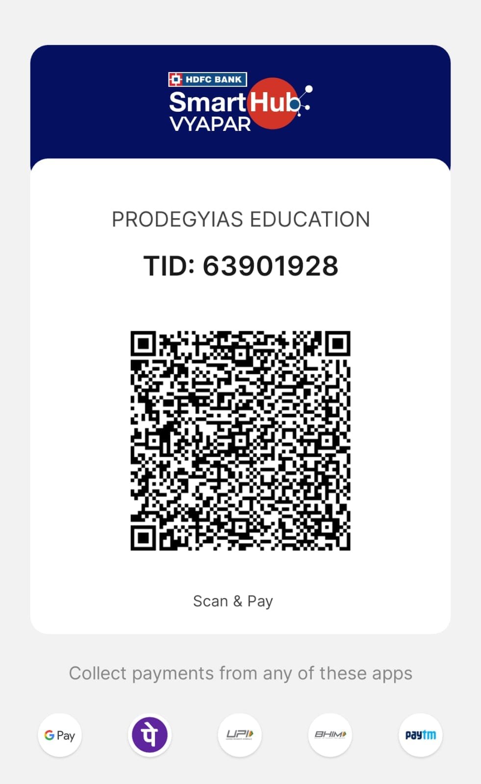 PRODEGYIAS EDUCATION Scanbar code